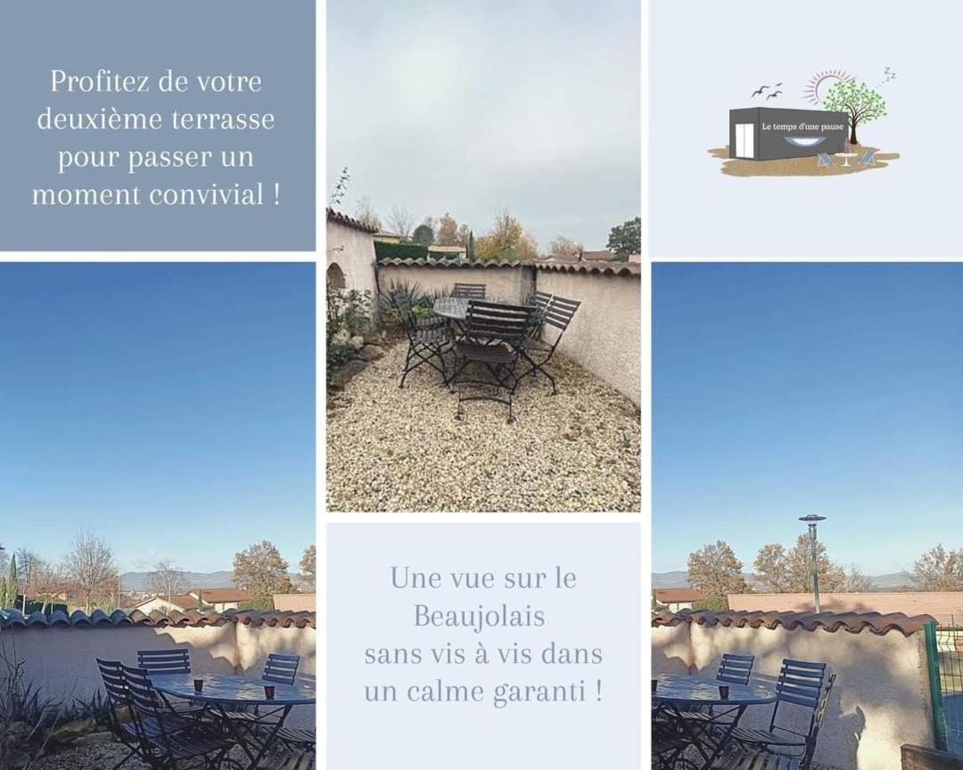 Studio De Jardin "Le Temps D Une Pause" Jusqu'A 4 Personnes En Face Du Beaujolais - Climatisation Et Borne Recharge Vehicule Electrique Montmerle-sur-Saone Exteriér fotografie